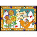 Carolines Treasures Let Love Grow Here Indoor & Outdoor Mat, 24 x 36 in. CA77911